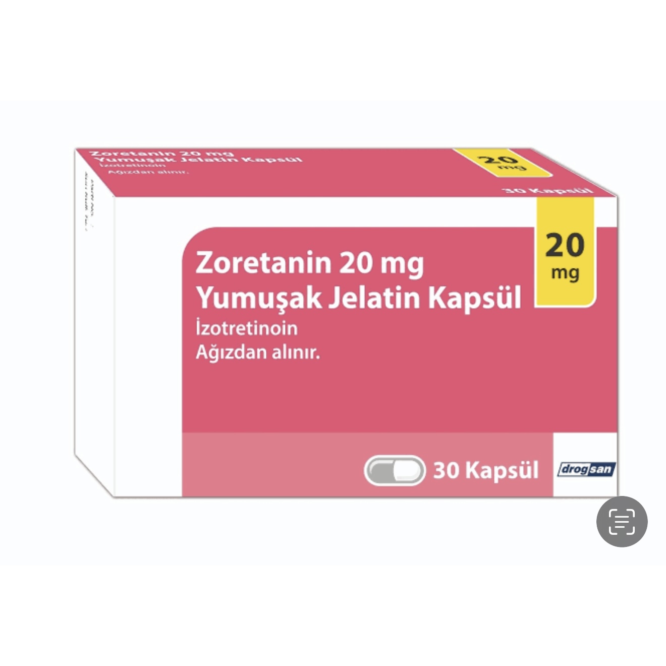Zoretanin Isotretinoin 20mg 30caps